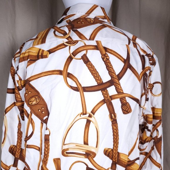 Lauren Ralph Lauren cotton horse theme  blouse - Picture 7 of 9